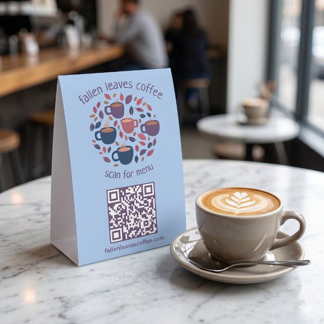 Plaque De Table SCANNEZ LE CODE QR MENU Café Espresso (SCAN MENU QR CODE Espresso Coffee Shop Paper Table Tent Sign
)