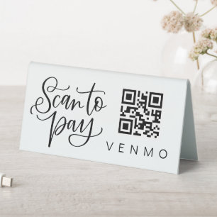 Plaque De Table Scannez le panneau Tente de paiement pour entrepri