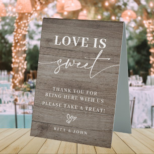 Plaque De Table Script Moderne En Bois L'Amour Est Un Symbole De F