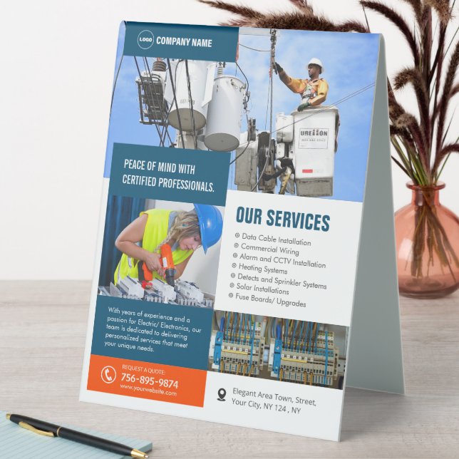 Plaque De Table Services d'entrepreneur électrique sur mesure (En SItu (Tableau))