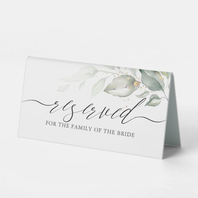 Plaque De Table Signal Réservé à la verdure - Fête - Affaires (Recto)