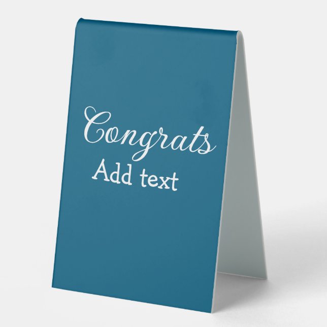 Plaque De Table Simple congratulation graduation add your (Recto)