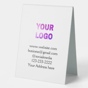 Plaque De Table simple et minimal ajouter votre logo/design ici te
