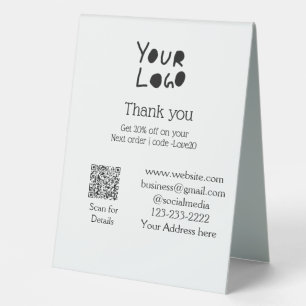 Plaque De Table simple et minimal ajoutez votre logo/votre design 