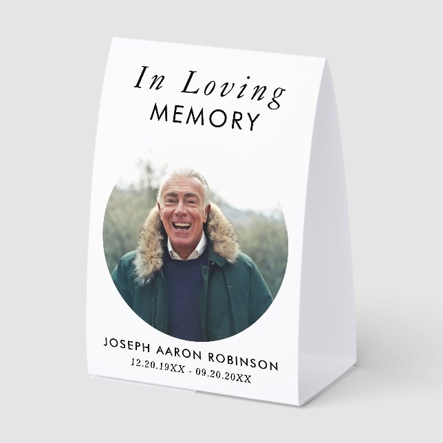 Plaque De Table Simple Funeral Photo Memorial Keepsake (Recto)