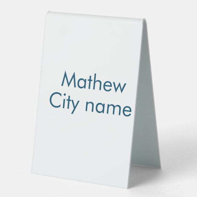 Plaque De Table simple lettre initiale monogramme ajouter votre no (Recto)