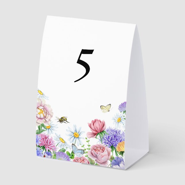 Plaque De Table Simple Marguerite de Printemps Fleur Sauvage Minim (Recto)