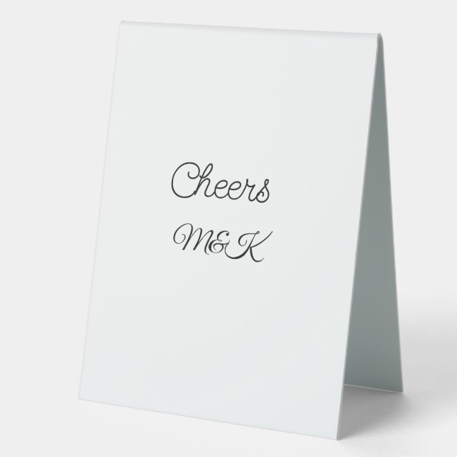 Plaque De Table Simple minimal ajouter nom acclamations couple nom (Recto)