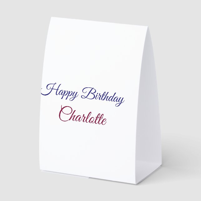 Plaque De Table SIMPLE MINIMAL.CUTIE AJOUTER NOM BÉBÉ joyeux anniv (Recto)