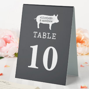 Plaque De Table Simple moderne Rustique Pays Mariage Ferme