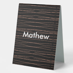 Plaque De Table Simple monogramme ajouter votre nom lettre man min