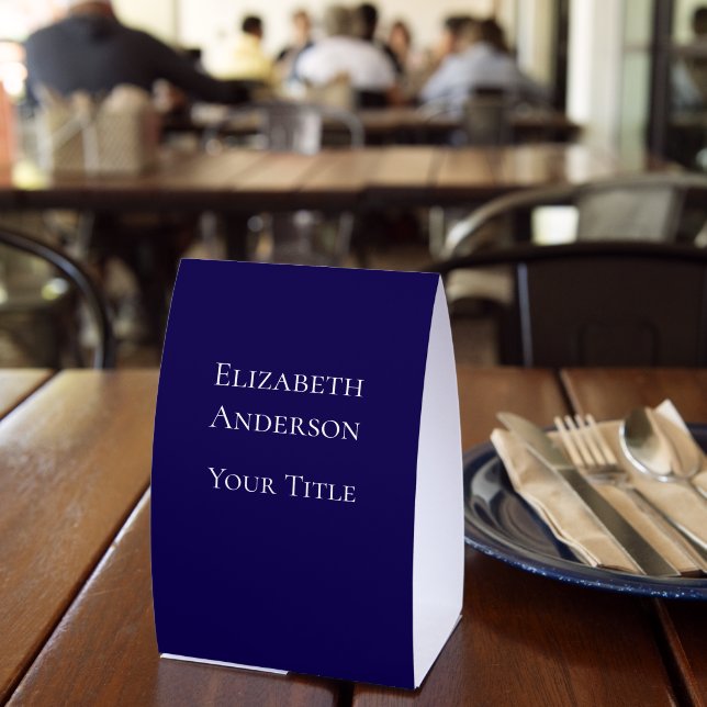 Plaque De Table Simple Nom Bleu Marine  (Insitu (restaurant))