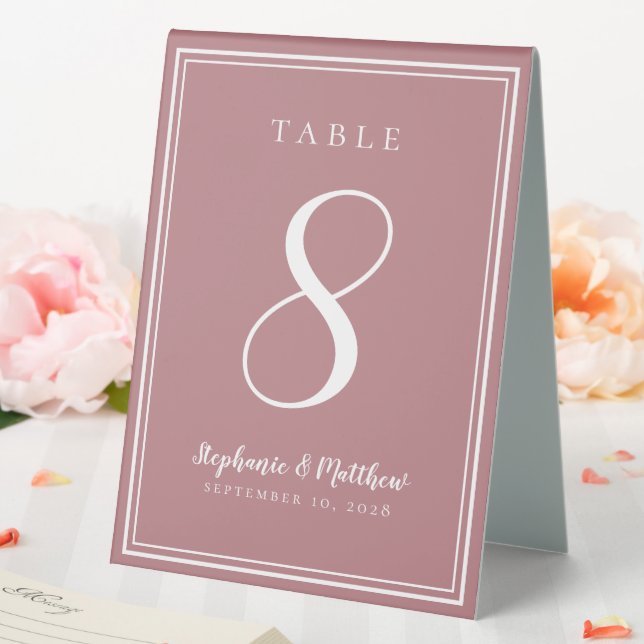 Plaque De Table Simple Numéro de Table de Mariage personnalisé Ros (In SItu (Mariage))