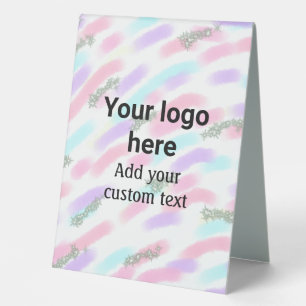 Plaque De Table Simple rouge pi aquarelle ajoutez votre logo texte