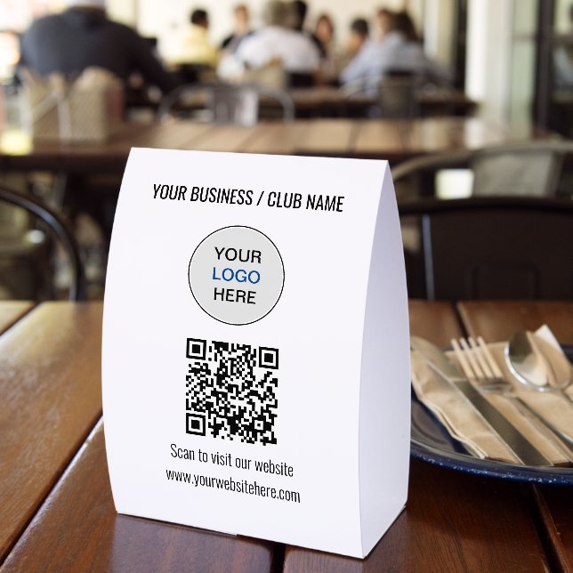 Plaque De Table Simple site Web Logo Code QR Papier Chevalet de Ta (Insitu (restaurant))