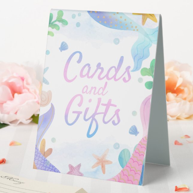 Plaque De Table Sirène sous la mer Cartes et cadeaux d'anniversair (In SItu (Mariage))