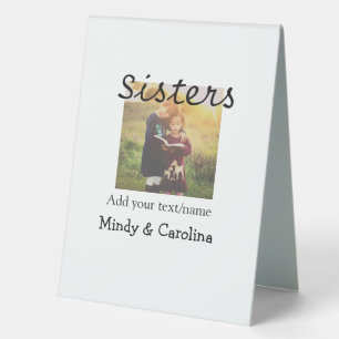 Plaque De Table Sisters besties BFF ajouter nom de la photo nom fa