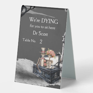 Plaque De Table Skeleton Couple Mariage