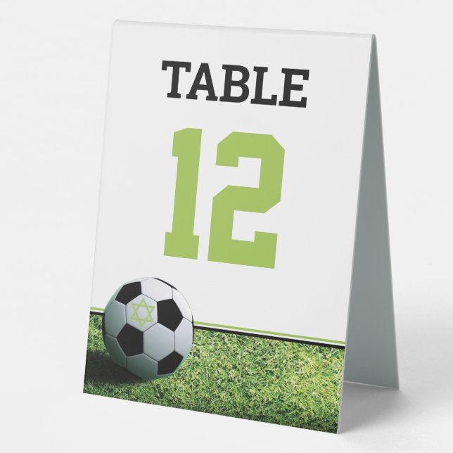Plaque De Table Soccer Bar Mitzvah (Verso)