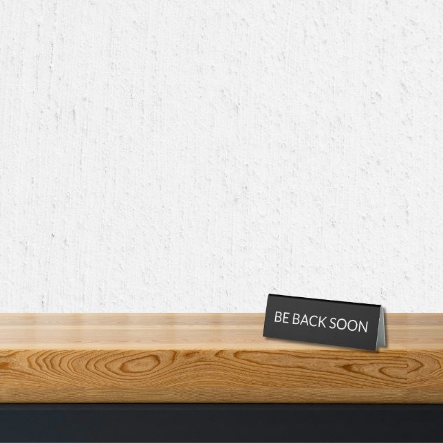 Plaque De Table Soyez de retour bientôt Noir (Créateur téléchargé)