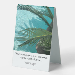 Plaque De Table Spa Hair and Makeup Resort Bienvenue votre logo