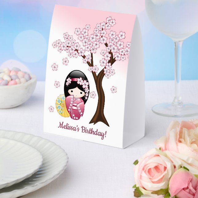 Plaque De Table Spring Kokeshi Doll Cute Japanese Geisha (Insitu (mariage))
