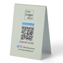 Stand de paiement de code QR Venmo personnalisé