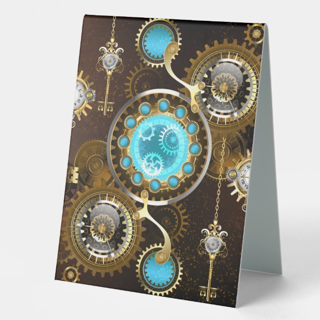 Plaque De Table Steampunk Rusty Background (Recto)