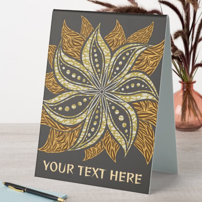 Plaque De Table Style Batik Floral Abstrait africain (En SItu (Tableau))