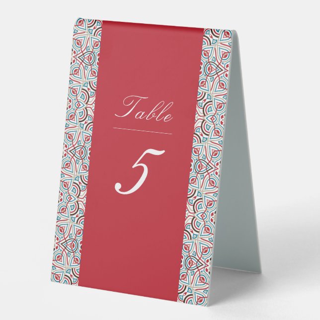 Plaque De Table Style géométrique Étincelles Mariage métallique en (Recto)