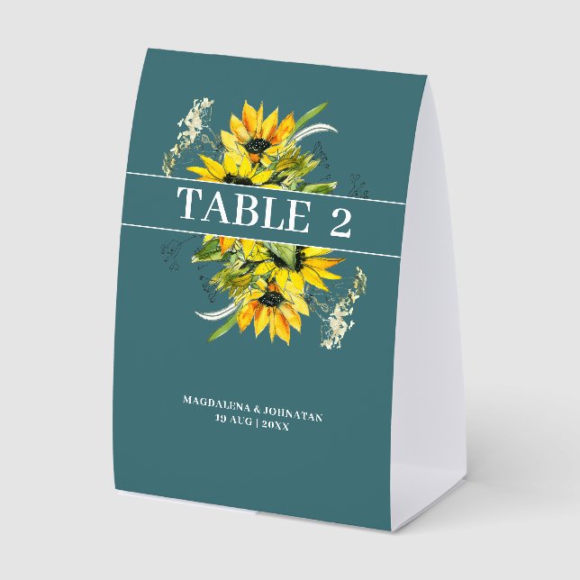 Plaque De Table Sunflower Smokey Green  (Recto)