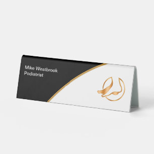 Plaque De Table Symbole de la tente du bureau du podiatre classiqu