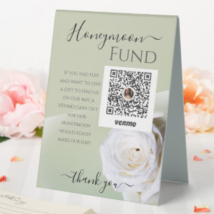 Plaque De Table Symbole de la tente du Mariage White Rose