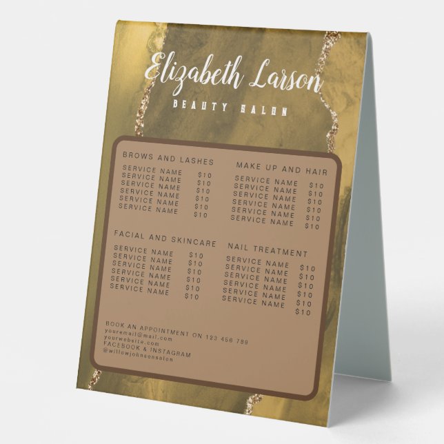 Plaque De Table Symbole de Parties scintillant de la table de maqu (Recto)