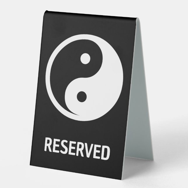 Plaque De Table Symbole Yin Yang - dessin de tatouage solide 2 (Recto)