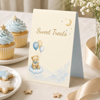 Plaque De Table Table de desserts pour Baby Shower Ourson