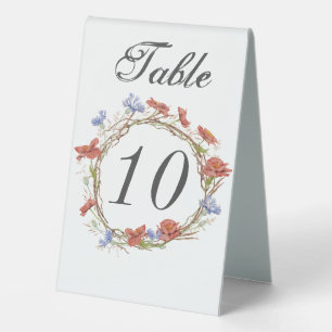 Plaque De Table Table de numéro de table de couronne de fleur sauv