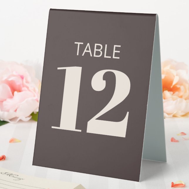 Plaque De Table Table de réception moderne marron de base gras (In SItu (Mariage))