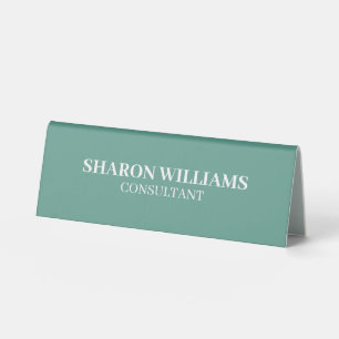 Plaque De Table Table minimaliste verte Turquoise professionnelle
