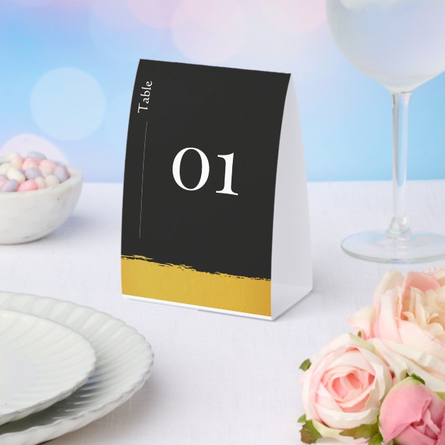 Plaque De Table Table Numéro Midnight Gold (Insitu (mariage))