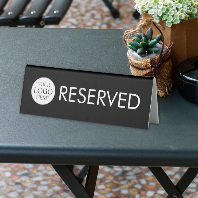 Plaque De Table Table réservée pour le restaurant-café avec logo p (Créateur téléchargé)