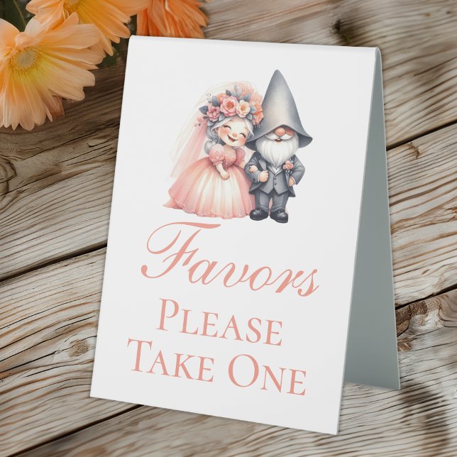 Plaque De Table Table Whimsical Gnome Rustic Wedding Faveurs (Créateur téléchargé)