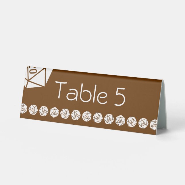 Plaque De Table Tabletop Chic dans la tente de table de chocolat (Recto)