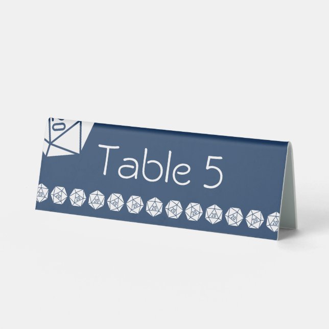 Plaque De Table Tabletop Chic en bleu marine Présentoir de table (Recto)