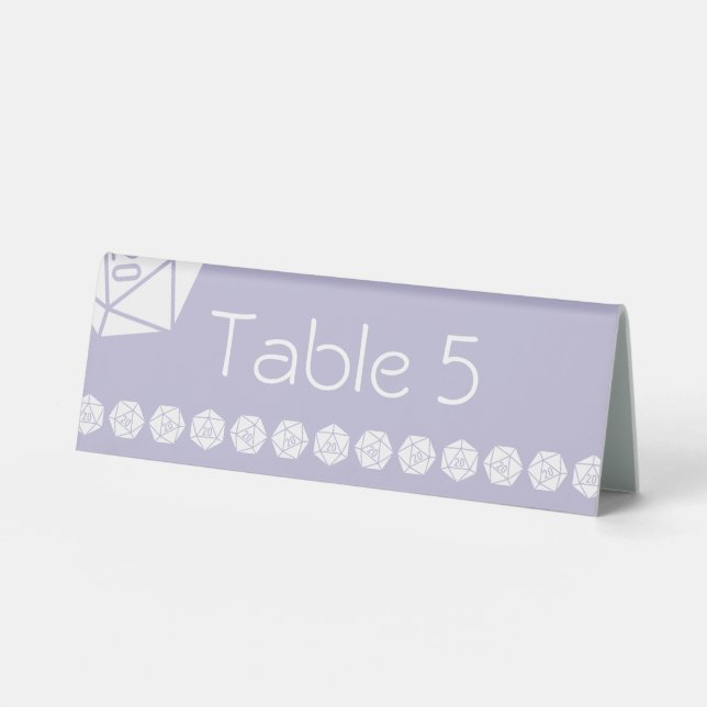 Plaque De Table Tabletop Chic en lavande - Présentoir de table (Recto)