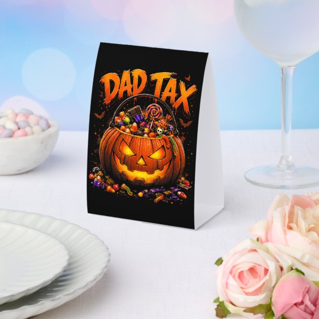 Plaque De Table Taxe Papa Drôle Halloween Citrouille (Insitu (mariage))