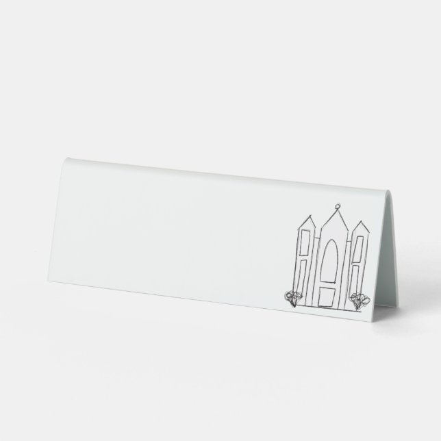 Plaque De Table Temple mormon simple moderne LDS Salt Lake City  (Recto)