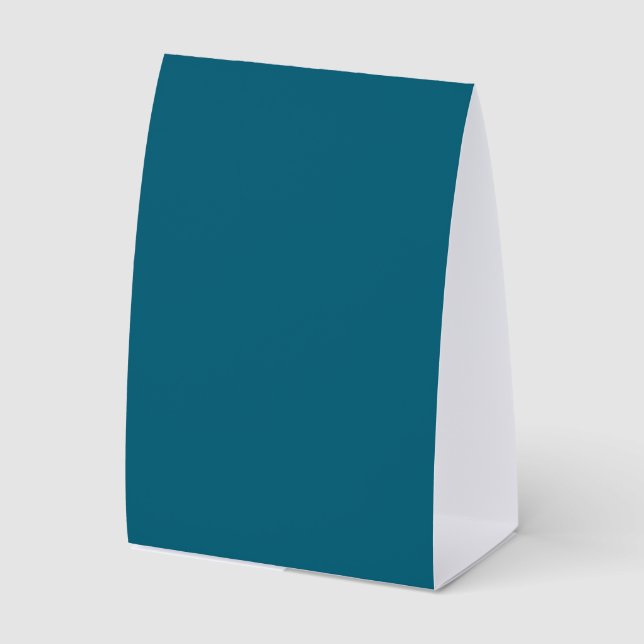 Plaque De Table Tendance Cyan Profond - Tent de Table en Papier (Recto)