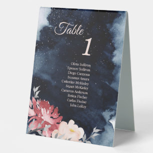 Plaque De Table Tente de table fleurie étoilée avec invités