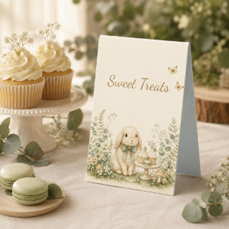 Plaque De Table Tente de table pour douceurs de Baby Shower Woodla